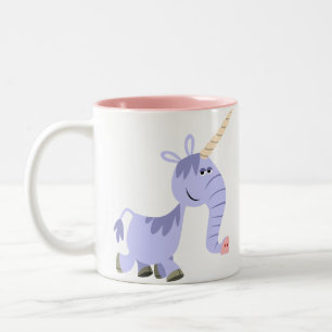 Niedlich Ungewöhnlicher Cartoon Einhorn-Tasse Zweifarbige Tasse