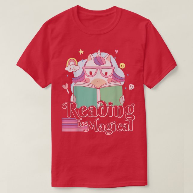 Niedlich Unicorading ist Magical Reader Book Lover T-Shirt (Design vorne)