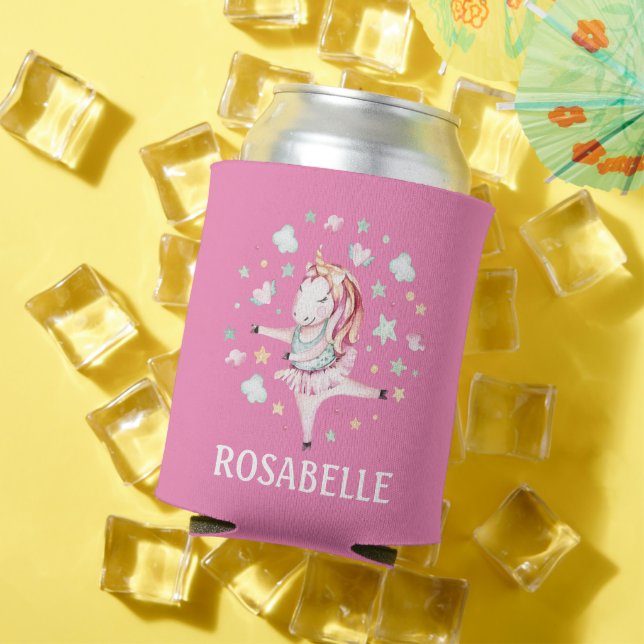 Niedlich Unicorn Ballerina Girly PInk Kids' Dosenkühler (In Situ Sommer)