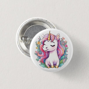 Niedlich Unicorn Cool Unicorn positiv Button