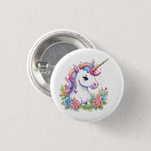 Niedlich Unicorn Cool Unicorn positiv Button