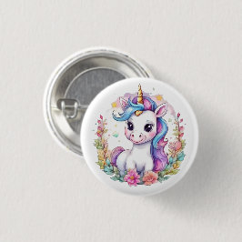 Niedlich Unicorn Cool Unicorn positiv Button
