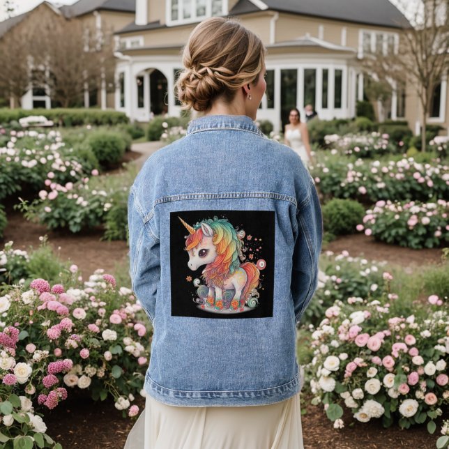 NIEDLICH UNICORN DENIM JEAN JACKET JEANSJACKE (Hochzeit Rückseite)