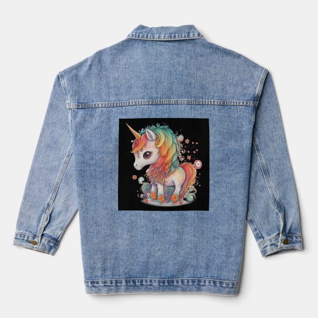 NIEDLICH UNICORN DENIM JEAN JACKET JEANSJACKE (Rückseite)
