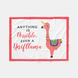 Niedlich Unicorn Flamingo Llama Inspirierend Unifl Fleecedecke
