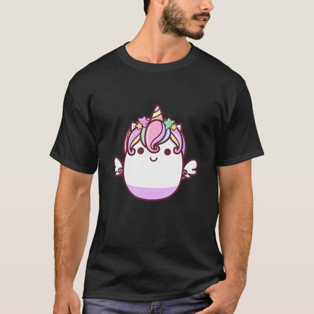 Niedlich Unicorn Kawaii T-Shirt (Vorderseite)
