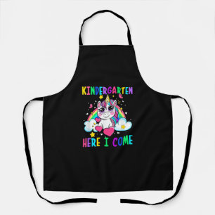 Niedlich Unicorn Kindergarten Hier komme ich Schul Schürze