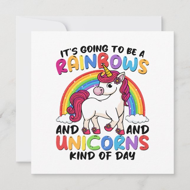 Niedlich Unicorn Rainbow Funny (Vorderseite)
