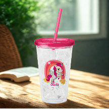 Niedlich Unicorn Regenbogen Personalisiert Name Ro