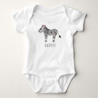 Niedlich Unisex Watercolor Zebra Safari mit dem Na