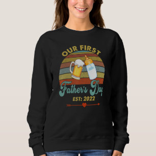 Niedlich unser erster Vatertag 2022 Milch & Bienen Sweatshirt