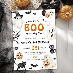 Niedlich unser kleiner BOO Halloween Ghost 2. Gebu Einladung