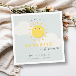 Niedlich unser kleiner Sonnenschein blauer Junge j Serviette