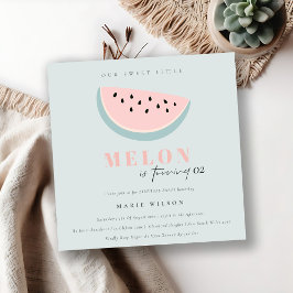 Niedlich unser kleines Melon Pastel Blau jedes Alt Einladung