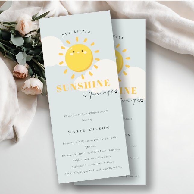 Niedlich unser kleines Sonnenschein Blau jedes Alt Einladung (Von Creator hochgeladen)