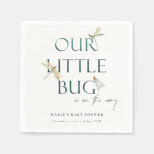 Niedlich unsere kleine Bug Blue Dragonfly Babydusc Serviette