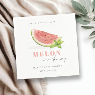 Niedlich unsere kleine Melon Red Watercolor Babydu Serviette