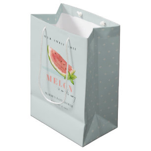 Niedlich unsere kleine Melon Watercolor Blue Baby Mittlere Geschenktüte