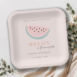 Niedlich unsere kleine Melone Pastel Rosa jedes Al Pappteller