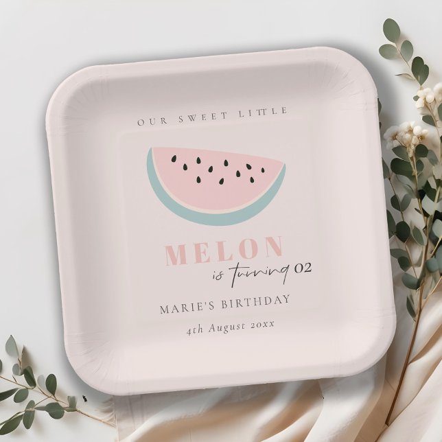 Niedlich unsere kleine Melone Pastel Rosa jedes Al Pappteller (Von Creator hochgeladen)
