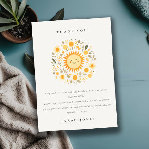 Niedlich unsere kleine Sonnenschutzdusche Boho Sun Dankeskarte