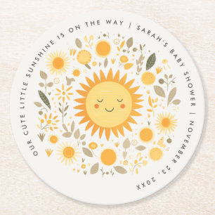 Niedlich unsere kleine Sonnenschutzdusche Boho Sun Runder Pappuntersetzer