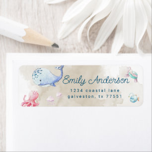 niedlich unter dem Etikett der Rücksendeadresse fü