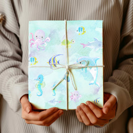 Niedlich unter dem Watercolor Wrapping Paper Blatt