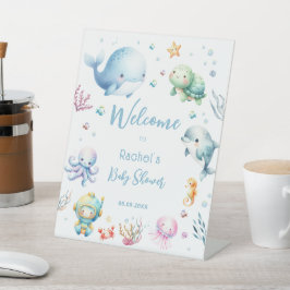 Niedlich unter der Blue-Baby-Dusche Sockelschild