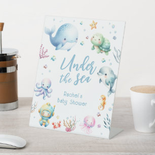 Niedlich unter der Sea Baby Dusche Sockelschild