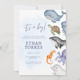 Niedlich unter der Sea Baby Shower Einladung