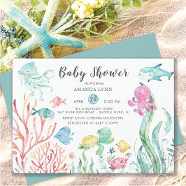 Niedlich unter der Sea Baby Shower Einladung