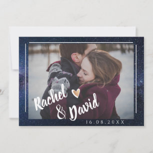 Niedlich unter der Sternenhimmel des Fotos Typogra Save The Date