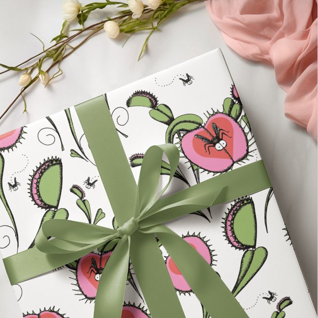 Niedlich Valentine Carnivoren Venus Flytrap Pflanz Geschenkpapier Set (Von Creator hochgeladen)