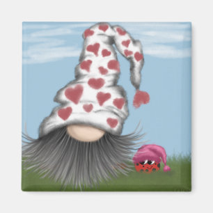Niedlich Valentine Gnome Magnet