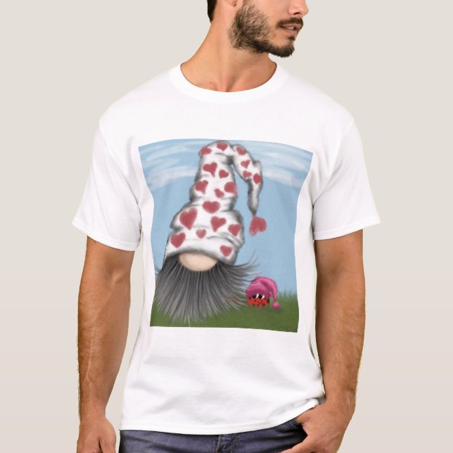 Niedlich Valentine Gnome T-Shirt (Vorderseite)
