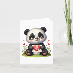 Niedlich Valentine Panda Mine Feiertagskarte