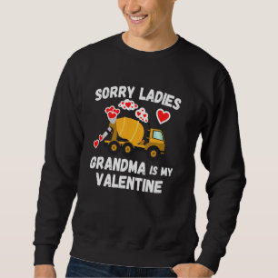 Niedlich Valentine S Day Grandson Cement Mixer Kid Sweatshirt