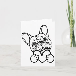 Niedlich Valentinstag Franzose Bulldog Lover Karte