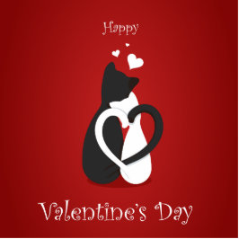 Niedlich Valentinstag Katzen Liebe Fotoskulptur Schlüsselanhänger