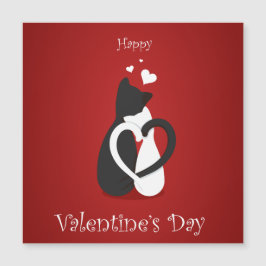 Niedlich Valentinstag Katzen Liebe Magnetkarte