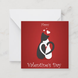Niedlich Valentinstag Katzen Liebe Mitteilungskarte
