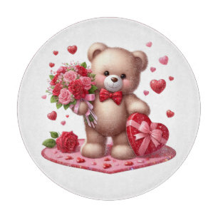 Niedlich Valentinstag Teddy Bär Schneider Schneidebrett