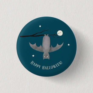 Niedlich Vampire Bat Halloween Button