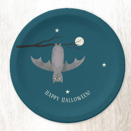 Niedlich Vampire Bat Halloween Pappteller