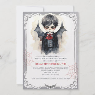 Niedlich Vampire Boy Halloween Kinder Spooky Einladung