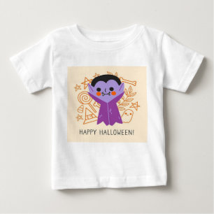 Niedlich Vampire Dracula Halloween Baby T-shirt
