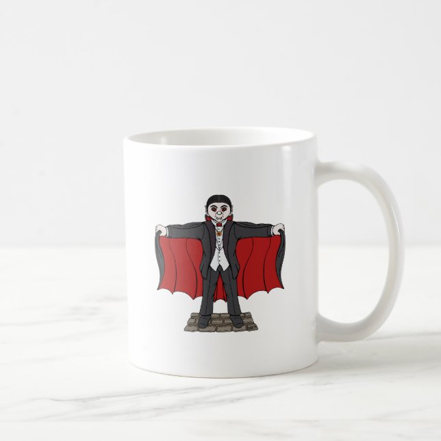 Niedlich Vampire/Dracula Kaffeetasse (Rechts)