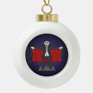 Niedlich Vampire/Dracula Keramik Kugel-Ornament