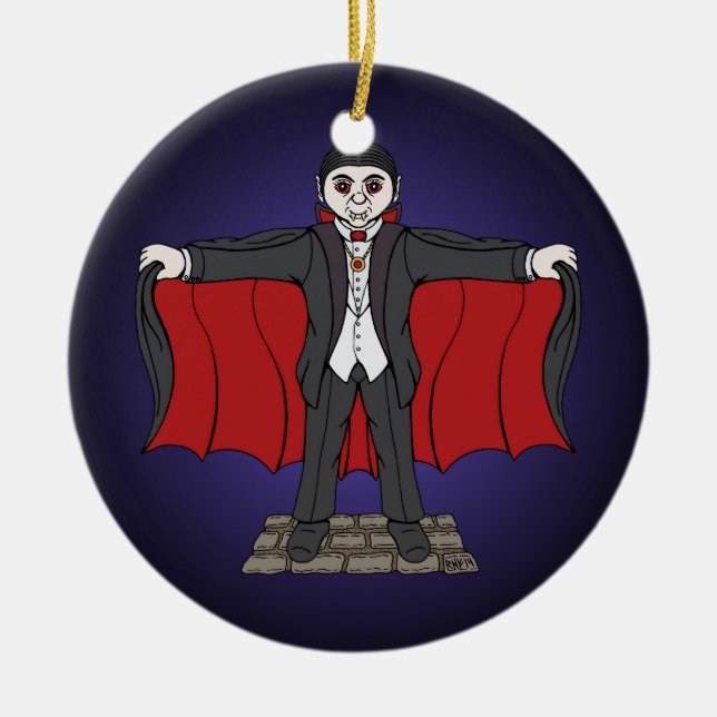 Niedlich Vampire/Dracula Keramikornament (Vorne)